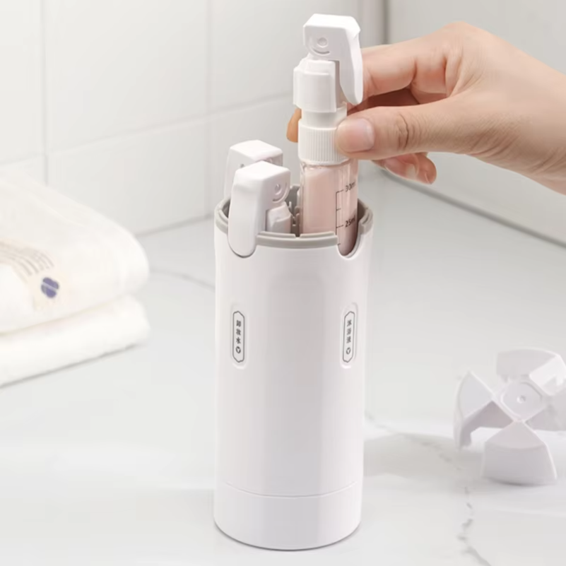 Perfume Quotes - 4-in-1 Tragbares Auslaufsicheres Reiseflaschen-Set für Parfüm,